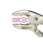 Large Jaw Locking Pliers with Two Diameters