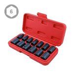 13PC 3/8″ Dr. Regular & Deep Impact Socket Set (Metric)