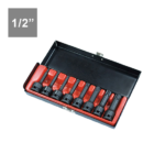 8PC 1/2″ Dr. Triple Square 12PT XZN Impact Bit Socket Set (78L)