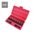 10PC 1/2″ Dr. Torx (Star) Impact Bit Socket Set (78L)