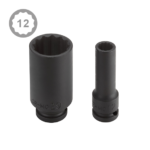 1/2″ Dr. 12 Point Deep Impact Socket, European Standard