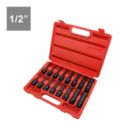 16PC 1/2″ Dr. Hex Impact Bit Socket Set (78L)