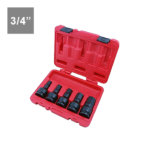 5PC 3/4″ Dr. Hex Impact Bit Socket Set (88L)-Metric