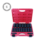 19PC 1/2″ Dr. Deep Impact Socket Set (SAE)