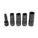 5PC 1/2″ Dr. Deep Thin Wall Flip Impact Socket Set