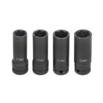 4PC 1/2” Dr. Flank Bite Damaged Nut Remover Socket Set