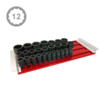 27PC 1/2″ Dr. 12 Point Impact Socket Set