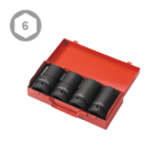 4PC 1″ Dr. Deep Impact Socket Set