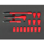 41pcs 3/8″ Dr. VDE 1000V Insulated Screwdriver Socket Tool Set