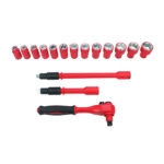 41pcs 3/8″ Dr. VDE 1000V Insulated Screwdriver Socket Tool Set