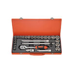 27pcs 1/2″ Dr. Socket Tool Set (Metal Case)