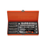 62pcs 1/4″ Dr. Socket Tool Set (Metal Case)