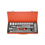 24pcs 1/2″ Dr. Socket Tool Set (Metal Case)