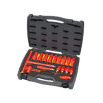 17pcs 3/8″ Dr. VDE 1000V Insulated Socket & Bit Socket Tool Set