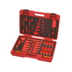 36pcs 3/8″ Dr. VDE 1000V Insulated Socket & Bit Socket Tool Set