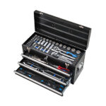 100pcs 1/4″ & 1/2″ Dr. Socket Tool Box Set (Metal Box)