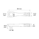 72T 1/4″ Bit Mini Ratchet Wrench