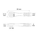 72T 1/4″ Bit Mini Ratchet Wrench