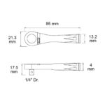 72T 1/4″ Dr. Drive Mini Ratchet Wrench