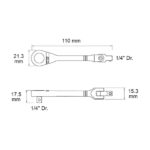 72T Double 1/4″ Drive Mini Ratchet Wrench