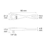 72T 1/4″ Dr. Drive Mini Ratchet Wrench