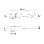 72T 1/4″ Bit Mini Ratchet Wrench