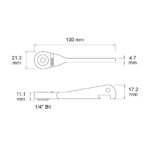 72T 1/4″ Bit Mini Ratchet Wrench