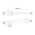 72T 1/4″ Bit Mini Ratchet Wrench