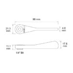 72T 1/4″ Bit Mini Ratchet Wrench