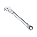 8″ Quick Spring-Loaded Crowfoot Wrench + 13mm Ratchet Ring Wrench