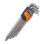 Rotating Type-Stainless Ball Point Hex Key Set (Long / Extra Long)