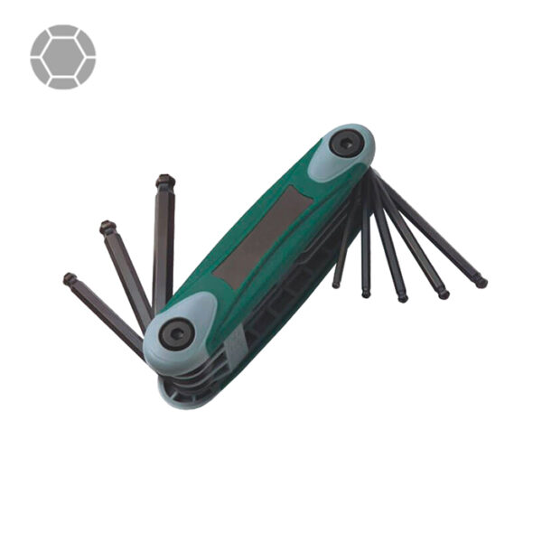 Bi-Material Folding Ball Point Hex Key Set