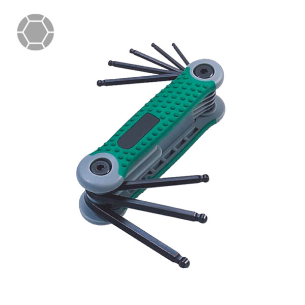 Bi-Material Folding Ball Point Hex Key Set