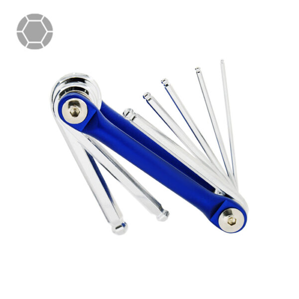 7pcs Aluminum Holder Folding Ball Point Hex Key Set