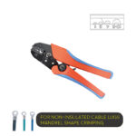 Ratchet Type Double Color Soft Handle Crimping Tool