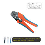 Ratchet Type Double Color Soft Handle Crimping Tool