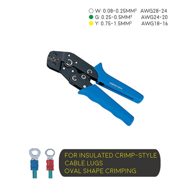 Ratchet Type Small Crimping Tool with Wave Handle