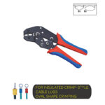 Ratchet Type Double-Colored Handle Crimping Tool