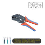 Ratchet Type Double-Colored Handle Crimping Tool