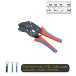 Ratchet Type Double-Colored Handle Crimping Tool