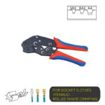 Ratchet Type Double-Colored Handle Crimping Tool