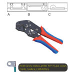 Ratchet Type Double-Colored Handle Crimping Tool