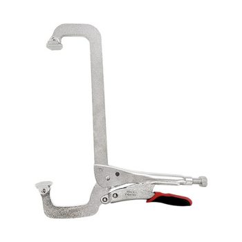 Stepped C clamp with swivel pads-Release